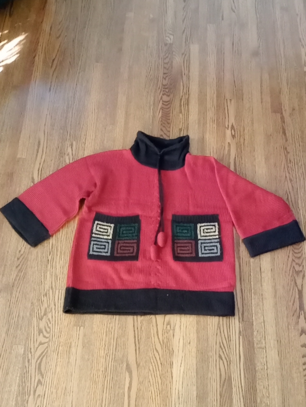 Red/Brown Pull-over Knit PTP 24"